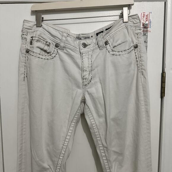 Miss Me Low Rise Y2k Skinny Size 32 Pockets Denim Jeans Size 32 30 - Picture 3 of 16